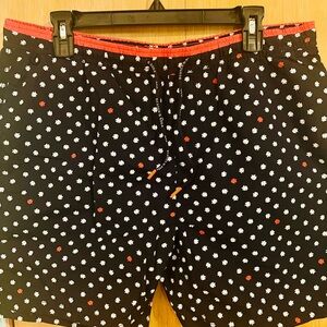 Scotch & Soda Black and Red Board Shorts with Retro Polka Dots